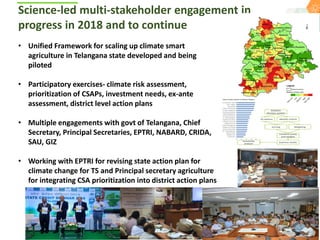 Science-led multi-stakeholder engagementsfor scaling-up climate smart agriculture in SAT India : A Unified Framework for Scaling up CSA under Drylands