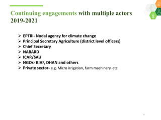 Science-led multi-stakeholder engagementsfor scaling-up climate smart agriculture in SAT India : A Unified Framework for Scaling up CSA under Drylands