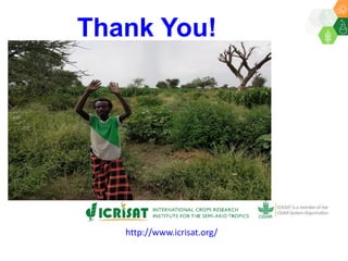 ICRISAT Global Planning Meeting 2019: Developing Resilient Dryland systems in ESA through Integrated Watershed Management by Tilahun and team