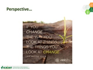 ICRISAT Global Planning Meeting 2019:  Modernising ICRISAT Crop Improvement & Adapting Industry-Proven Processes for Public Institutions by  Jan Debaene