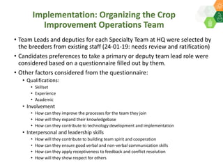 ICRISAT Global Planning Meeting 2019:  Modernising ICRISAT Crop Improvement & Adapting Industry-Proven Processes for Public Institutions by  Jan Debaene