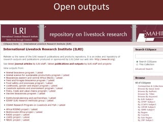 Open access repositories: Sharing research to the global community