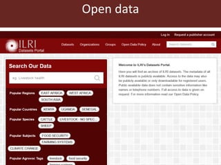 Open access repositories: Sharing research to the global community