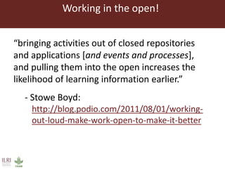 Open access repositories: Sharing research to the global community