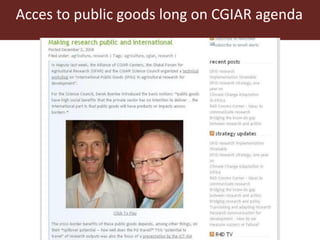 Open access repositories: Sharing research to the global community