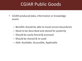 Open access repositories: Sharing research to the global community