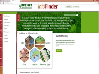 ICRISAT info finder