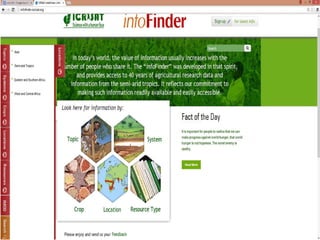 ICRISAT info finder