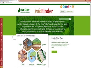ICRISAT info finder