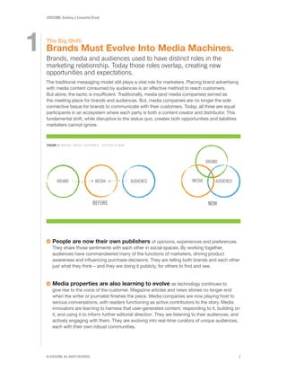 iCROSSING: Building a Connected Brand




1   The Big Shift:
    Brands Must Evolve Into Media Machines.
    Brands, media...