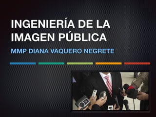 INGENIERÍA DE LA
IMAGEN PÚBLICA
MMP DIANA VAQUERO NEGRETE
 