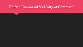Unified Command Vs.Unity of Command
 