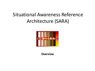 Situational Awareness Reference
Architecture (SARA)
Overview
 