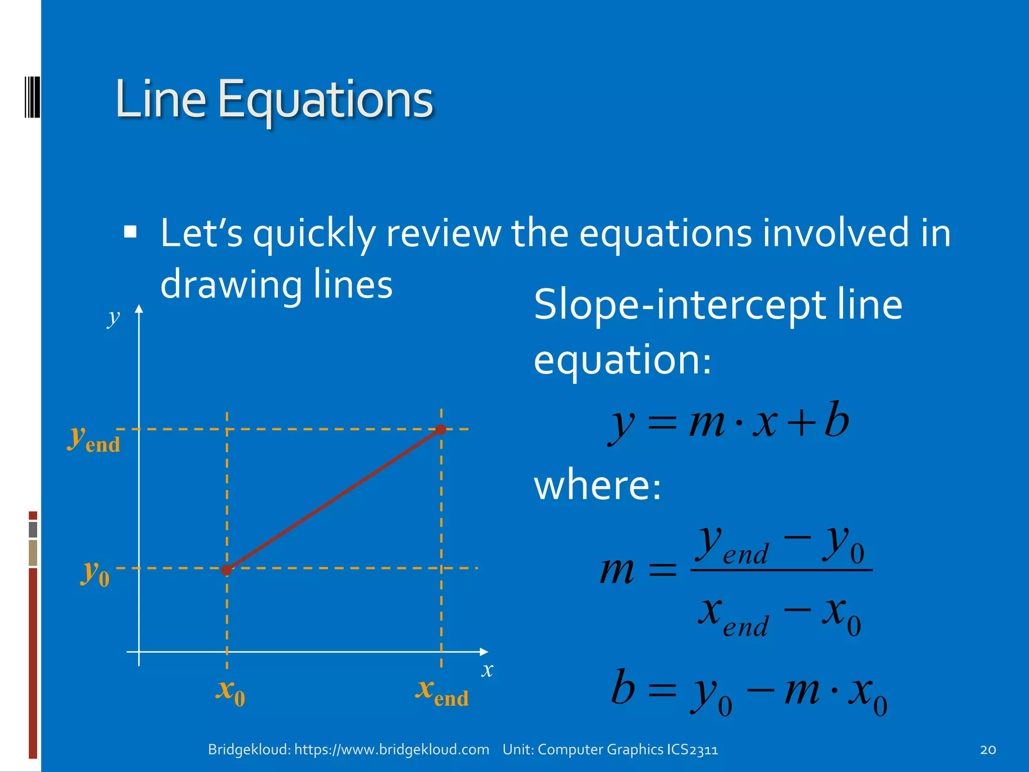 line drawing algorithms COMPUTER GRAPHICS & Graphical Programming | PPTX