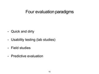 Drawing
• draw() gets called as fast as possible, unlessa frameRate is specified
• stroke() setscolor of drawing outline
• fill() sets inside color of drawing
• mousePressedis true if mouseis down
• mouseX, mouseY- mouseposition
!void draw() { !
!stroke(255); !
!if(mousePressed) {!
!line(mouseX, mouseY, pmouseX, pmouseY);!
!}!
!
!
!}!
10
 
