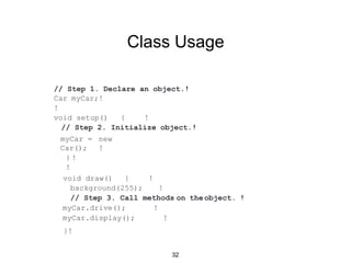 Evaluation approaches andmethods
Method Usability
testing
Field
studies
Predictive
Observing x x
Asking
users
x x
Asking
experts
x x
Testing x
Modeling x
32
 
