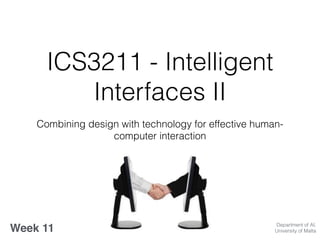 ICS Lecture 11 - Intelligent Interfaces 2023 | PDF