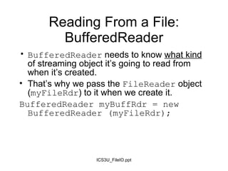 Java File I/O | PPT