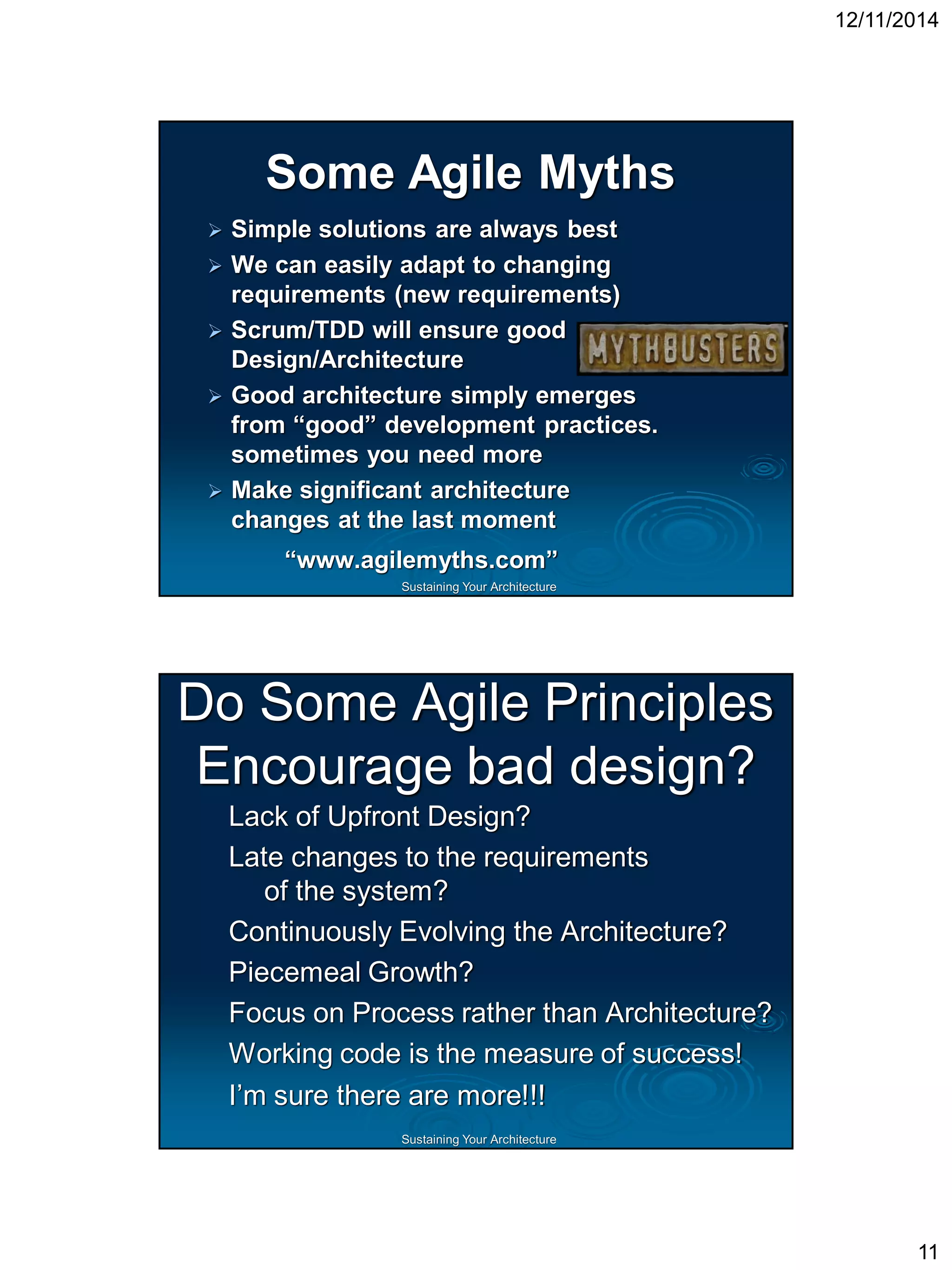 Sustaining Your ArchitectureCopy ‘n’ Paste  