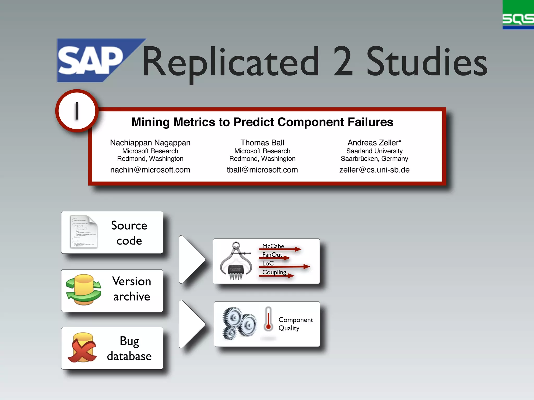 Predicting Defects in SAP Java Code: An Experience Report | PPT | Free ...