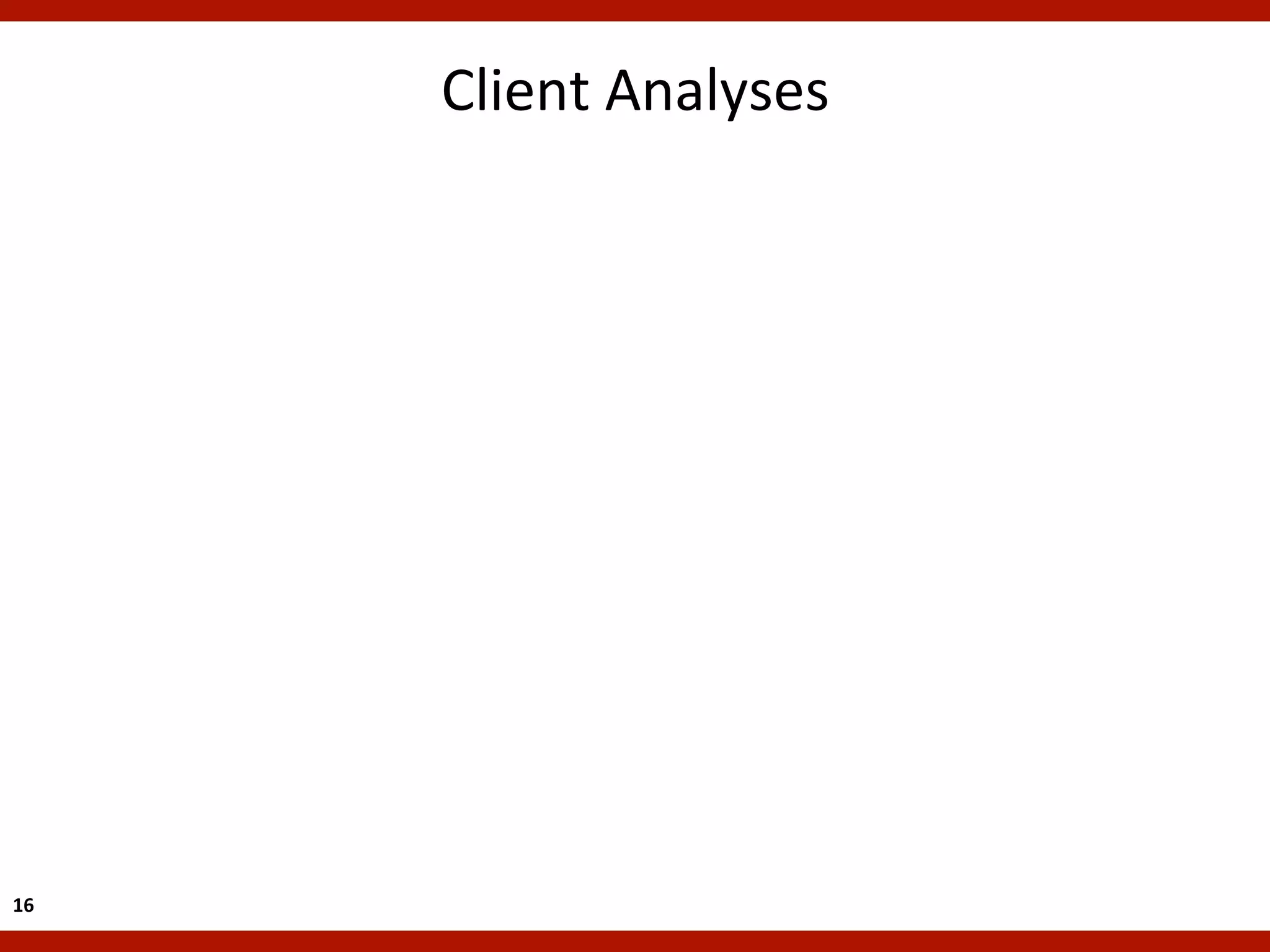 Client	
  Analyses
                          	
  




16	
  
 