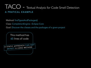 Textual Analysis for Code Smell Detection | PDF