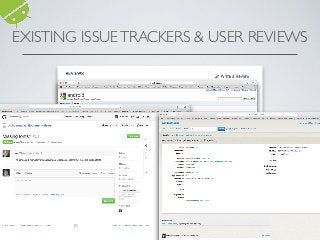 EXISTING ISSUETRACKERS & USER REVIEWS
 