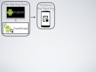 &
The Starting Point On-Device
Bug Reporting
 