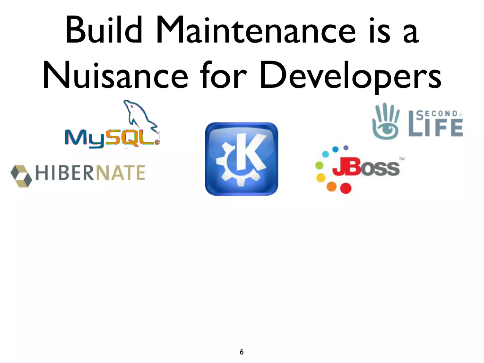 Icse2011 build maintenance