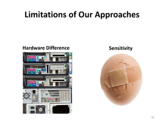 Limitations of Our Approaches
Hardware Difference Sensitivity
46
 
