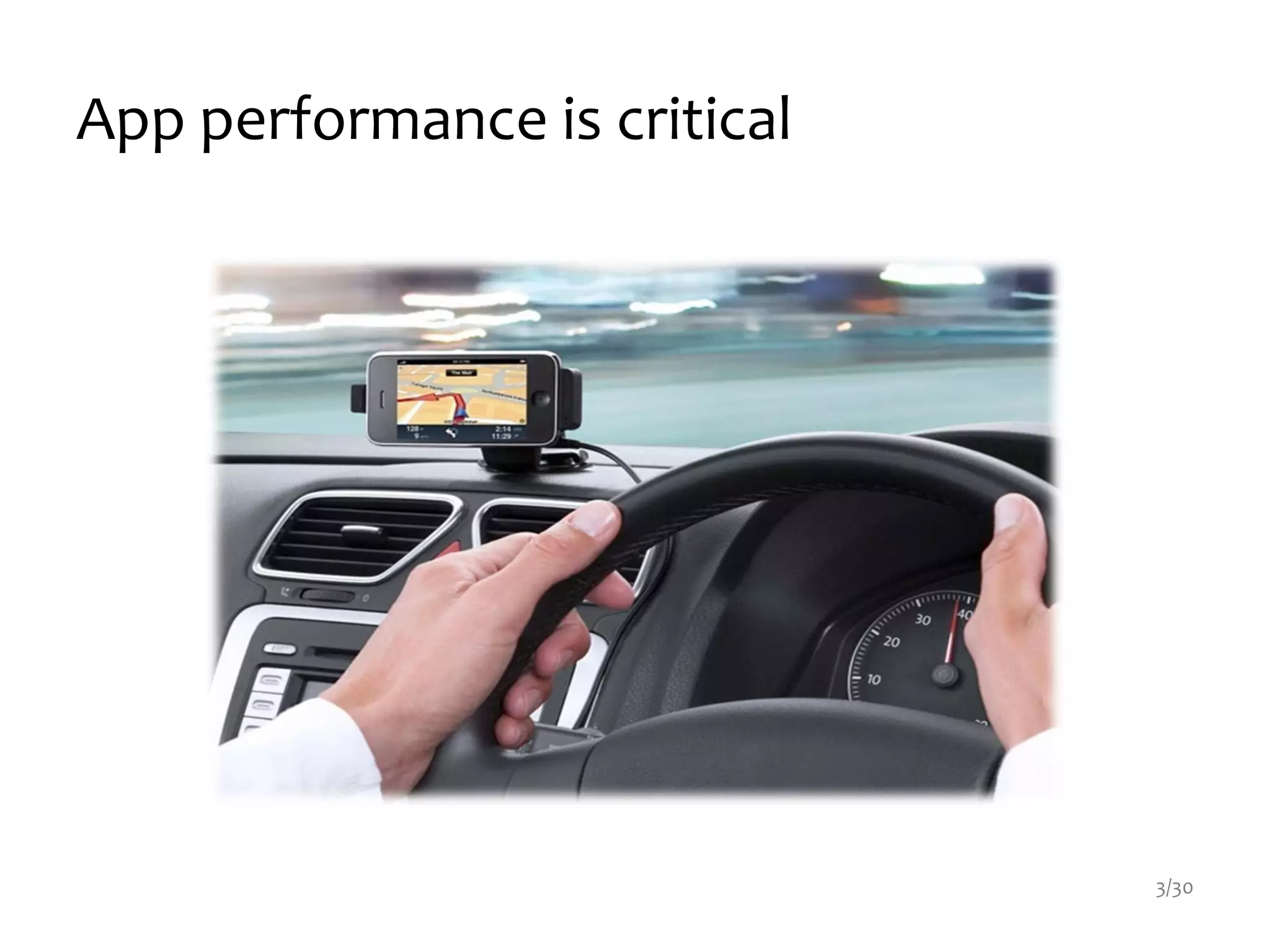 App performance is critical
3/30
 