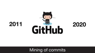 Mining of commits
2011 2020
 