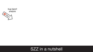 Step 1
SZZ in a nutshell
bug report
analysis
 