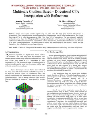 Multiscale Gradient Based – Directional CFA Interpolation with 
