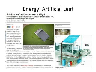 Energy: Artificial Leaf

53

 
