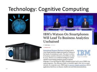 Technology: Cognitive Computing

54

 
