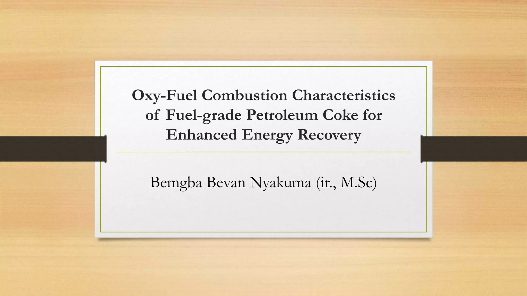 OXYFUEL COMBUSTION CHARACTERISTICS OF FUELGRADE PETROLEUM COKE FOR