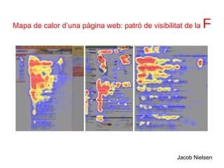 Mapa de calor d’una pàgina web: patró de visibilitat de la  F  Jacob Nielsen 