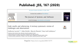 Published: JSS, 167 (2020)
Preprint: https://arxiv.org/abs/2004.10777
 