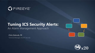 Chris Sistrunk, PE
Tuning ICS Security Alerts:
 