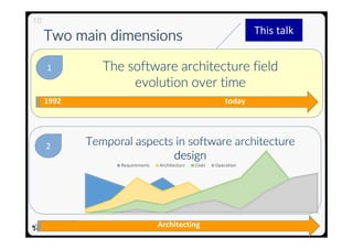 Exploring the Temporal Aspects of Software Architecture