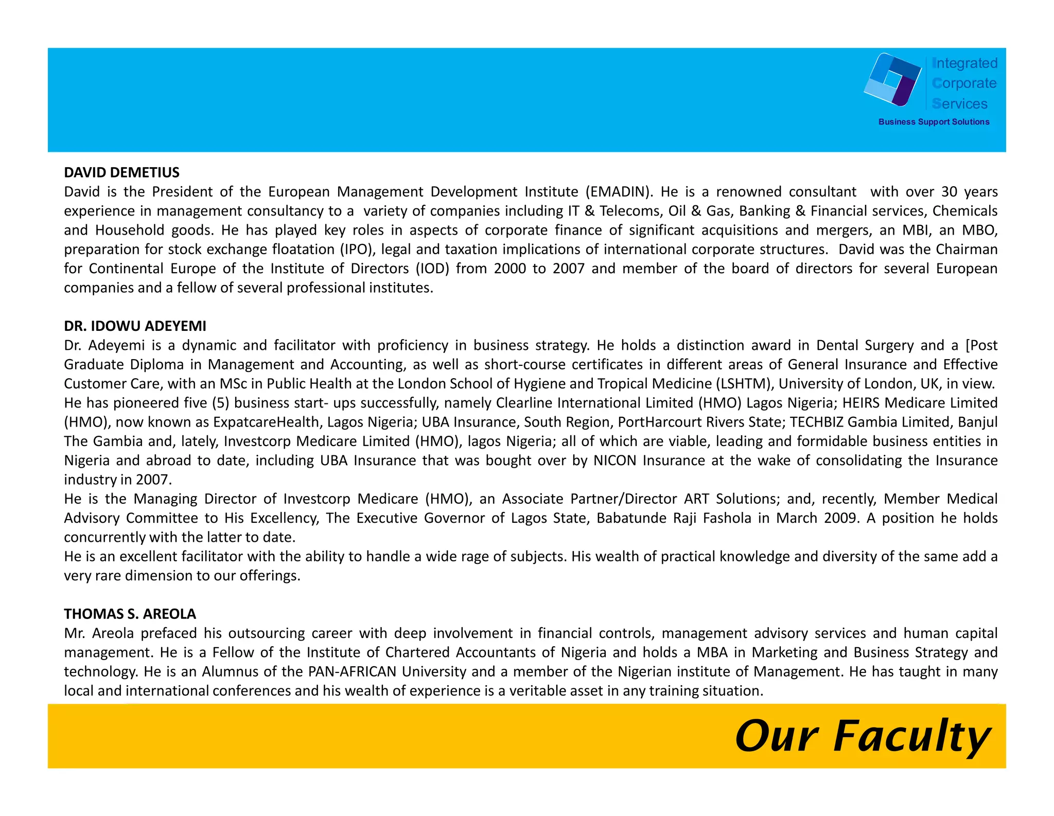 Integrated
            Corporate
            Services
Business Support Solutions
 