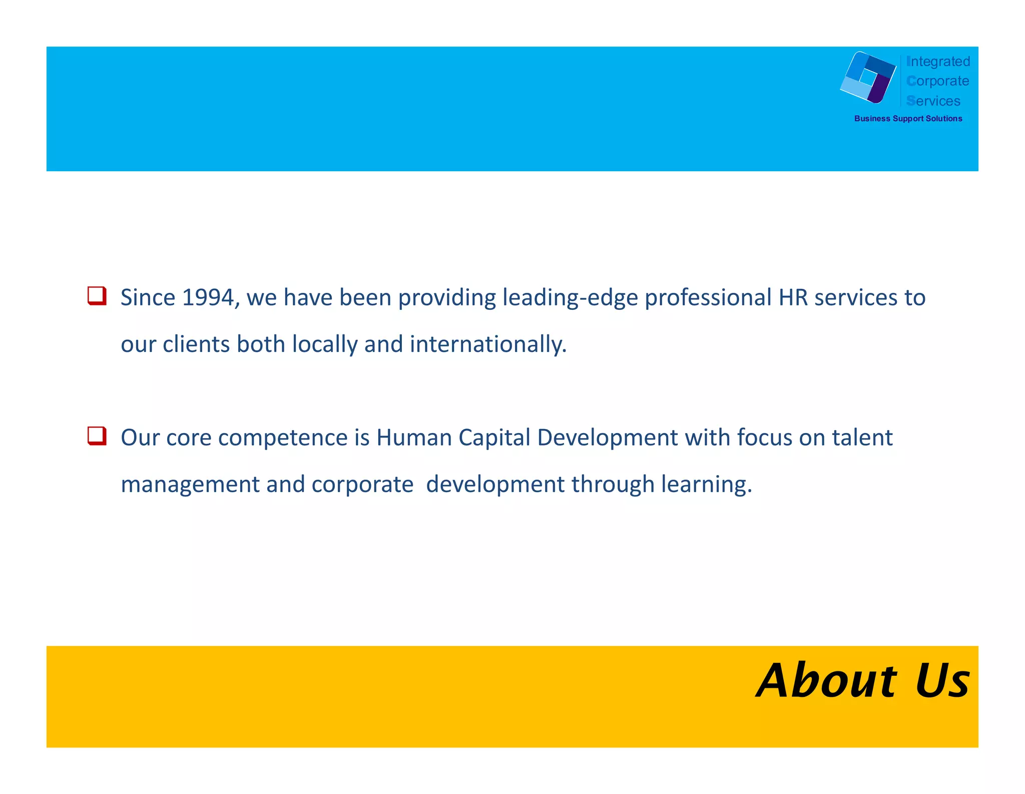 Integrated
            Corporate
            Services
Business Support Solutions
 