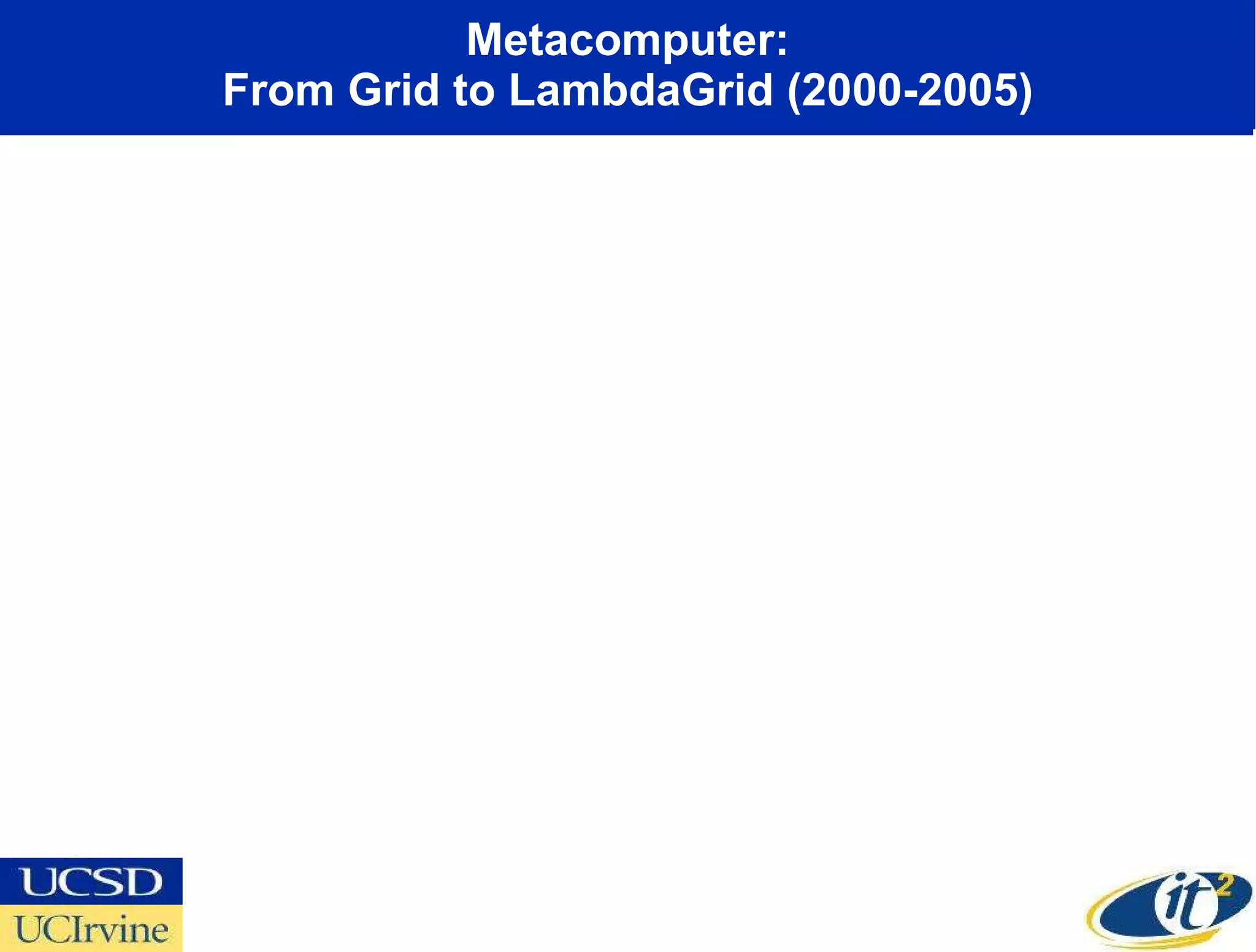 Metacomputer: From Grid to LambdaGrid (2000-2005) 