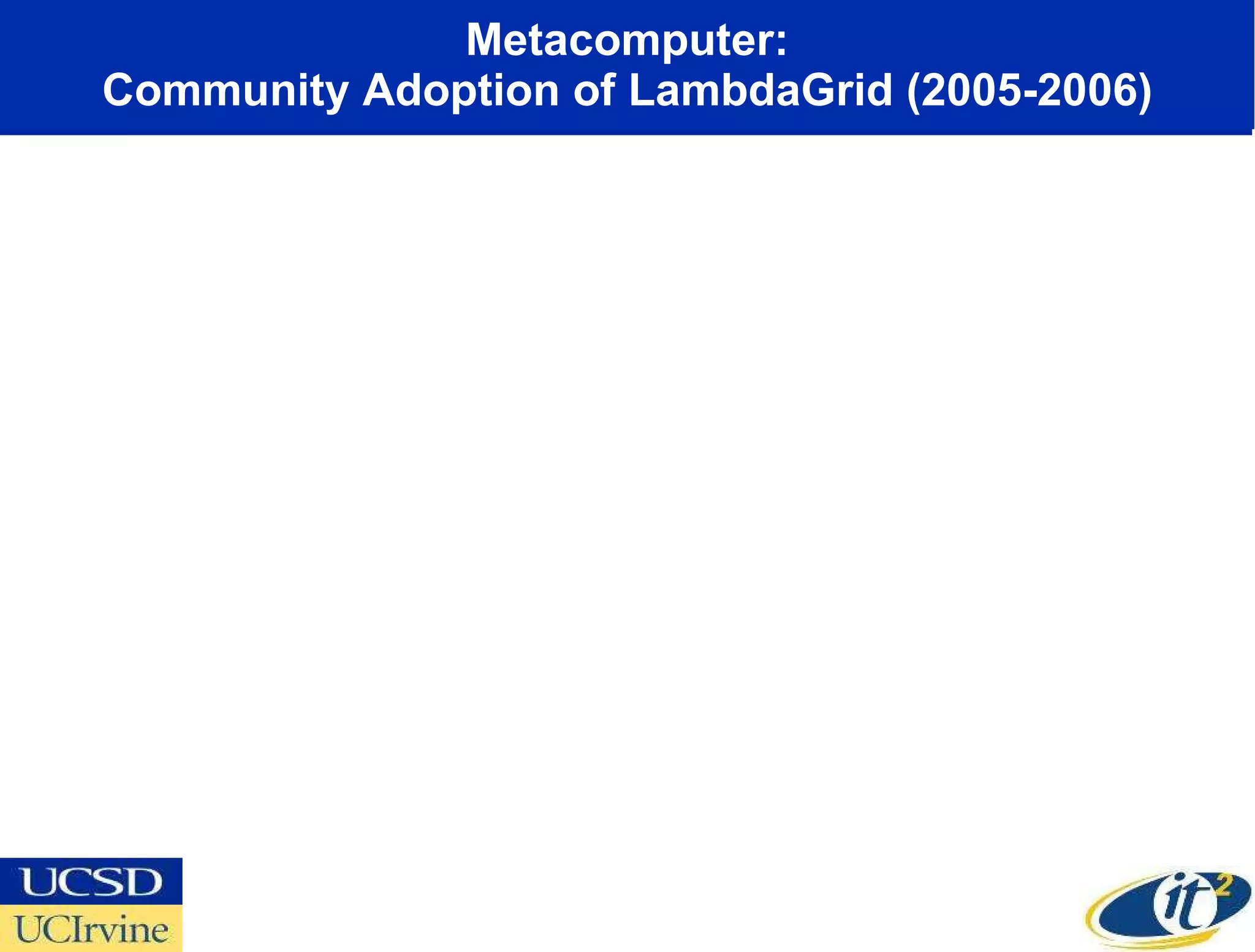 Metacomputer: Community Adoption of LambdaGrid (2005-2006) 