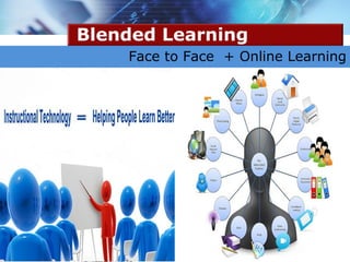 Blended Learning
    Face to Face + Online Learning
 
