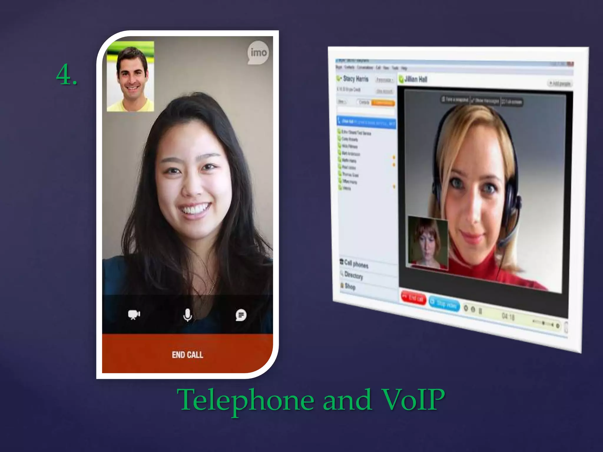 4.
Telephone and VoIP