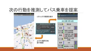 GTFS
◦ http://www.city.nomi.ishikawa.jp/chiiki/No
miVitalization/opendata.html
GTFS
GIS Excel
 