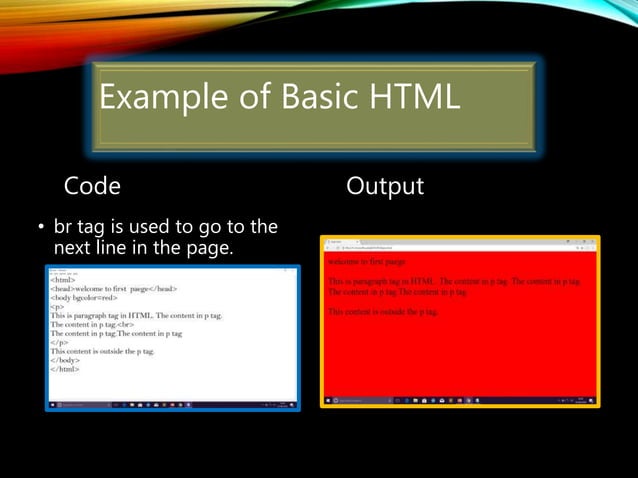HTML BASIC TAGs | PPT