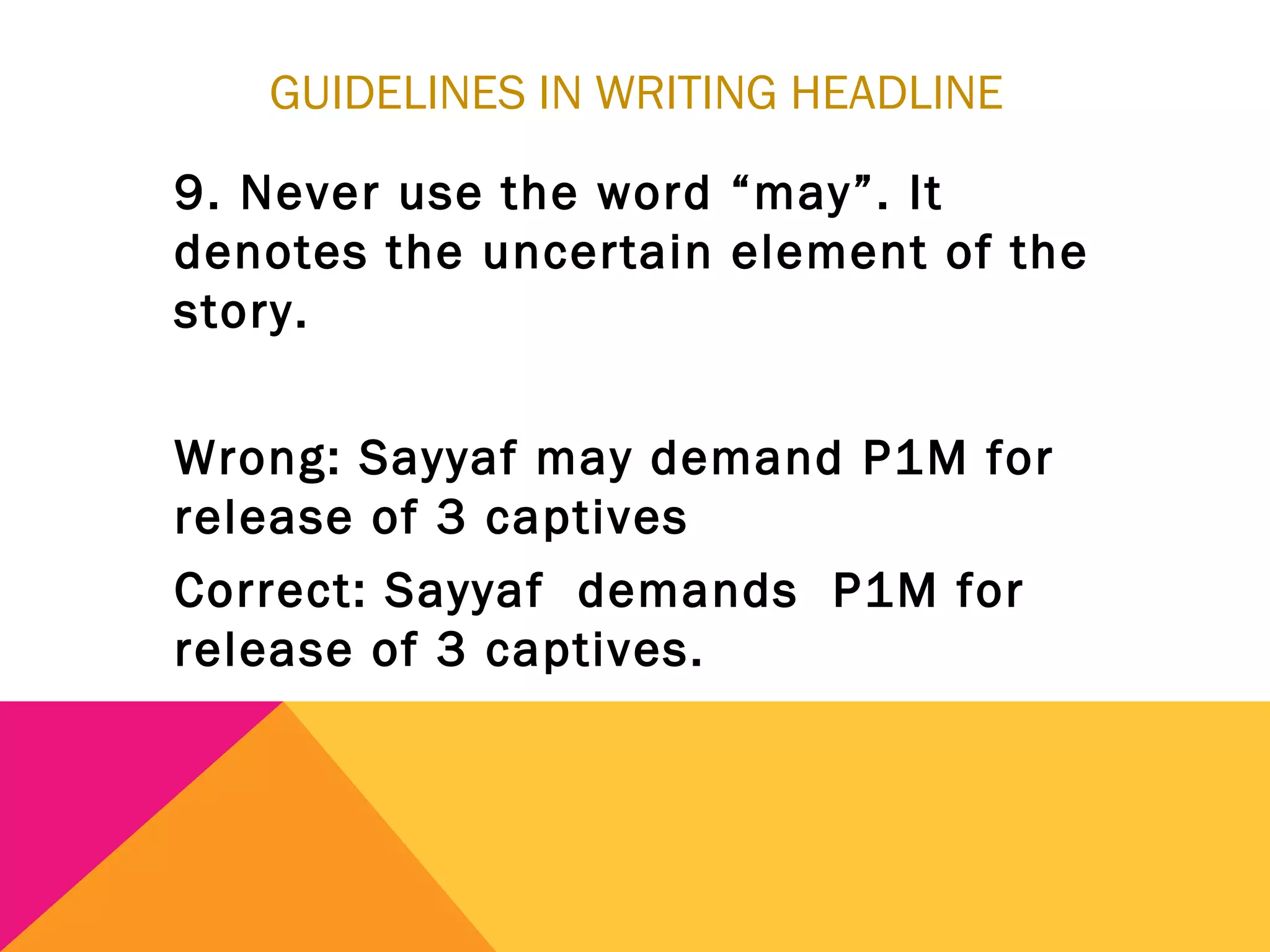 copy reading and headline writing | PPT | Desktop Publishing | Computer ...